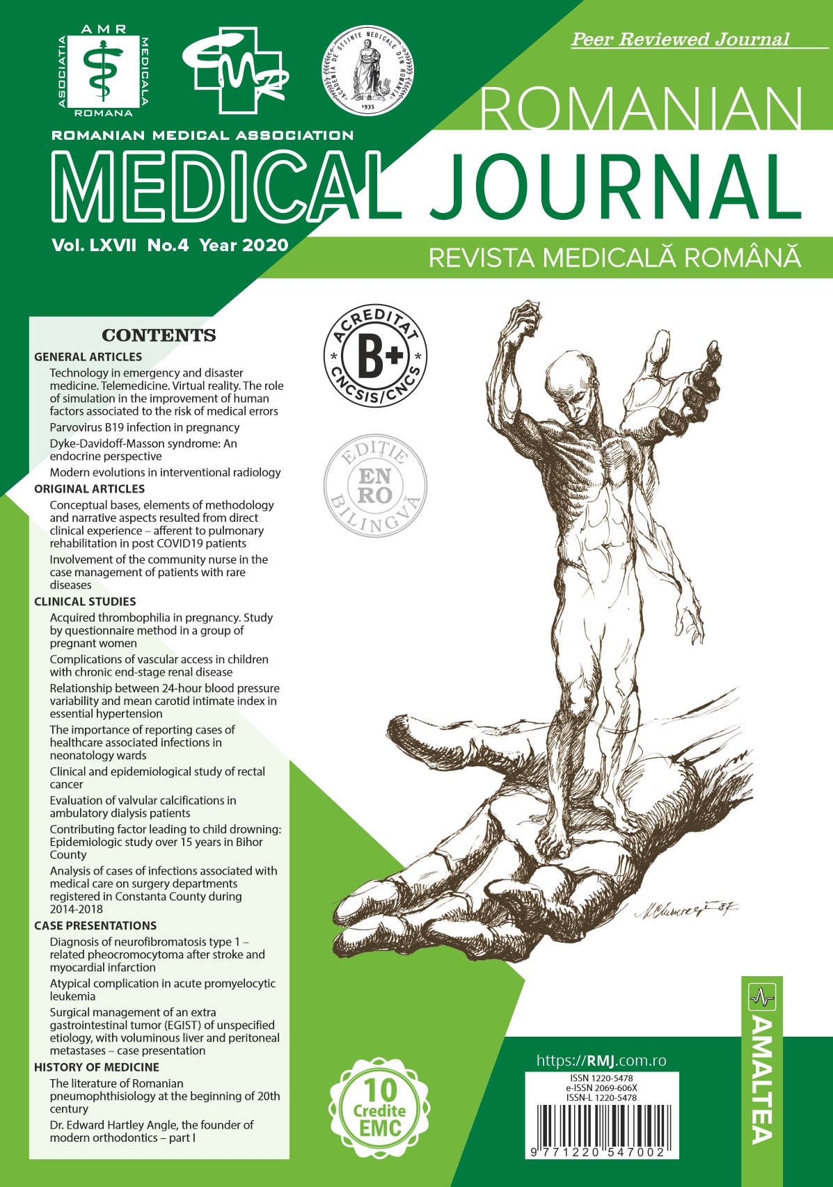 Romanian Medical Journal - REVISTA MEDICALA ROMANA, Vol. LXVII, No. 4, Year 2020